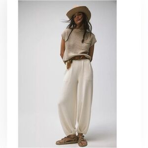 FREE PEOPLE BEACH Freya Knit Pants – Balloon Tapered Wide Leg | XS